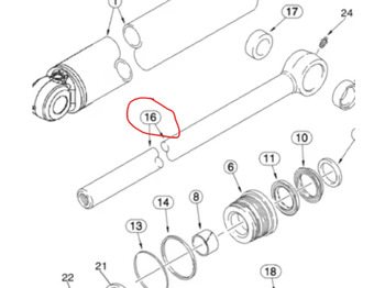 Hydraulisk sylinder CASE