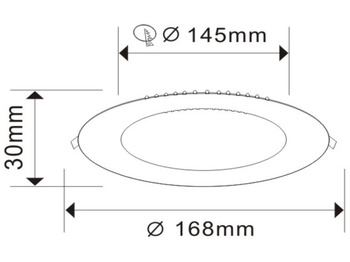 Anleggsmaskiner Unused 40 x LED Panel Recessed 12W - LED SMD - Round - 3000K (daylight) - 960 Lumens - AC220-240V - IP20 - Lifetime: 30,000 hours - Driver included - Dimensions: 170mm x 20mm - Mounting diameterR : 14: bilde 5