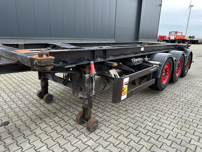 Container-transport/ Vekselflak semitrailer Van Hool 20FT Tipping-chassis, ADR (EX/II, EX/III, FL, AT), SAF + DISC, 2 liftaxles: bilde 15