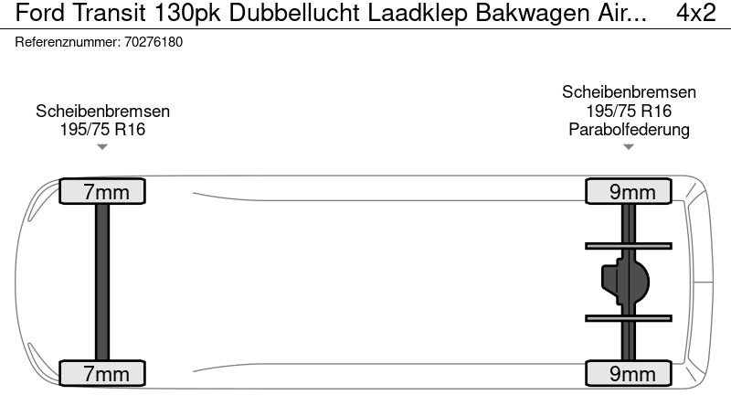 Varebil med skap Ford Transit 130pk Dubbellucht Laadklep Bakwagen Airco APK 09-2025 Meubelbak Koffer Airco: bilde 21