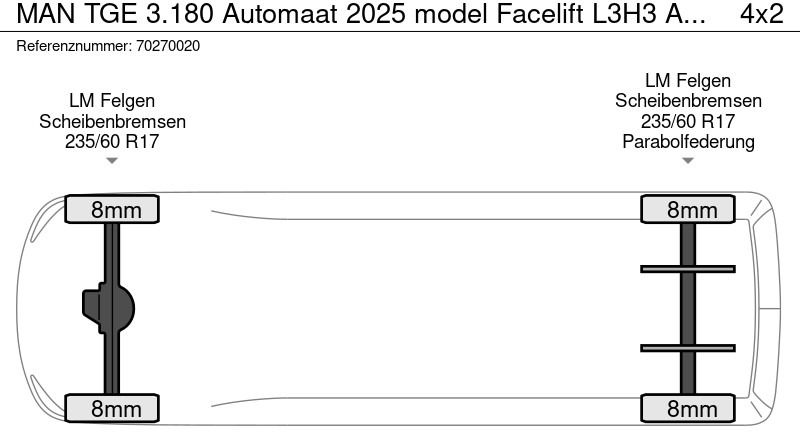 Ny Kassebil MAN TGE 3.180 Automaat 2025 model Facelift L3H3 ACC Trekhaak L2H2 | 12m3 Airco Trekhaak: bilde 19