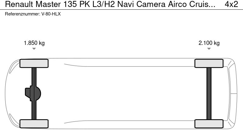 Kassebil Renault Master 135 PK L3/H2 Navi Camera Airco Cruise Parkeersensoren Nieuw 12m3 Airco Cruise control: bilde 16