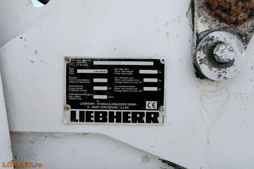 Hjulgraver Liebherr A 316 Litronic: bilde 18