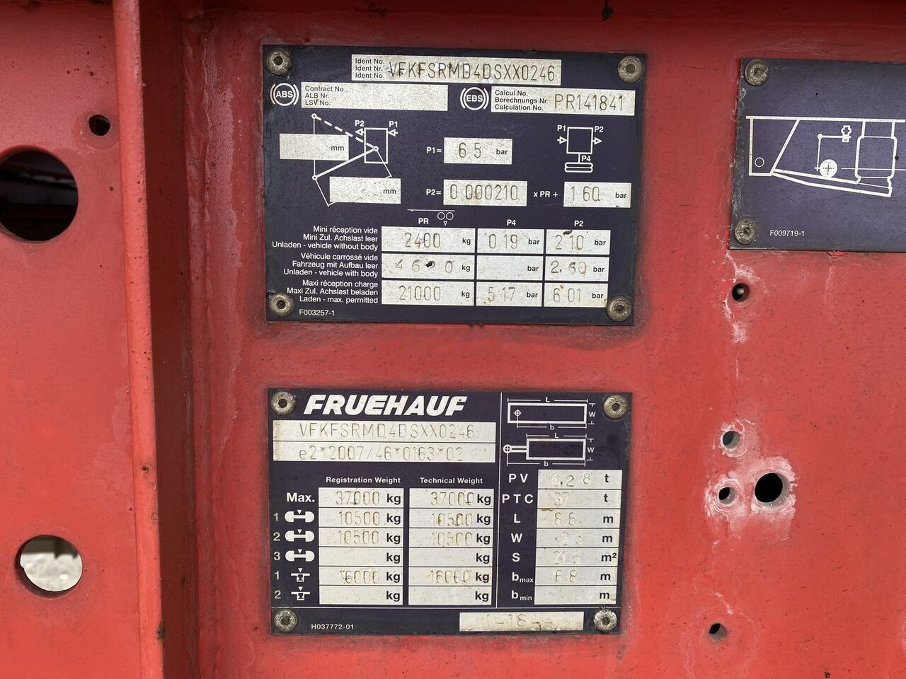 Tippsemi Fruehauf Semiremorca basculabila Aluminiu Agregate PV 6.28 T /// 2 PIECE: bilde 9