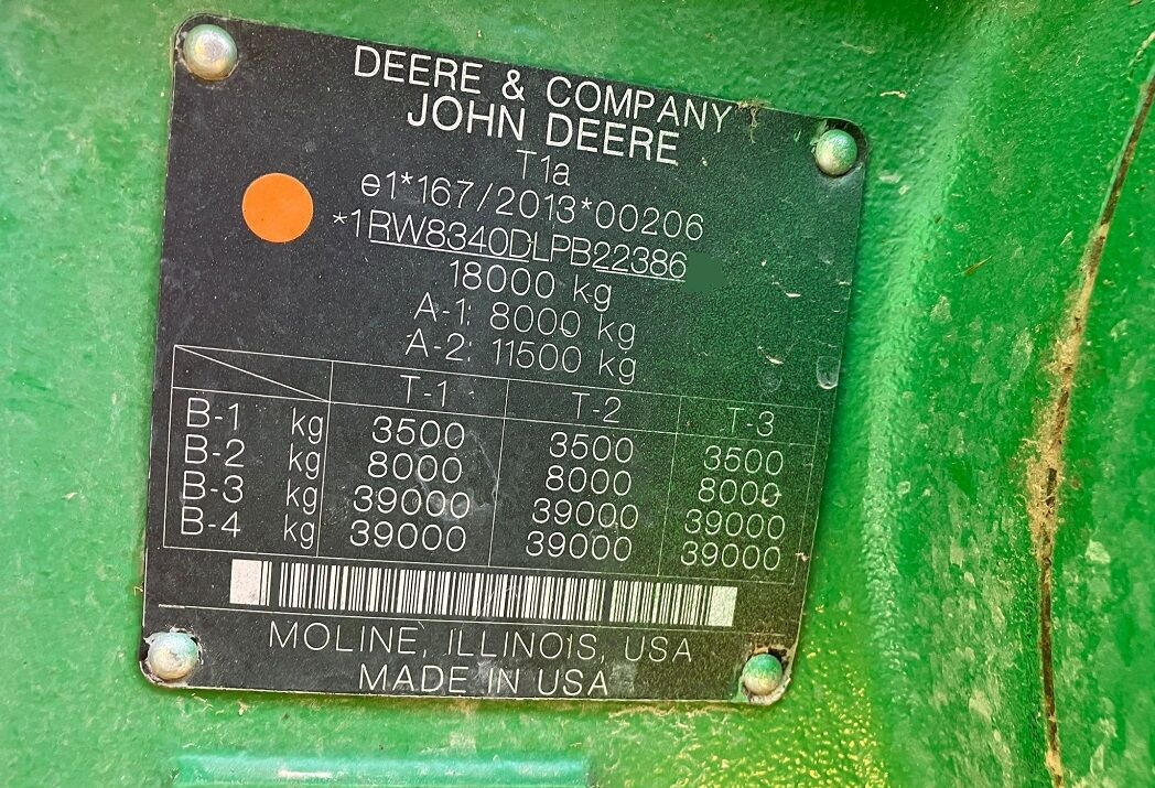 Traktor John Deere 8R340: bilde 21