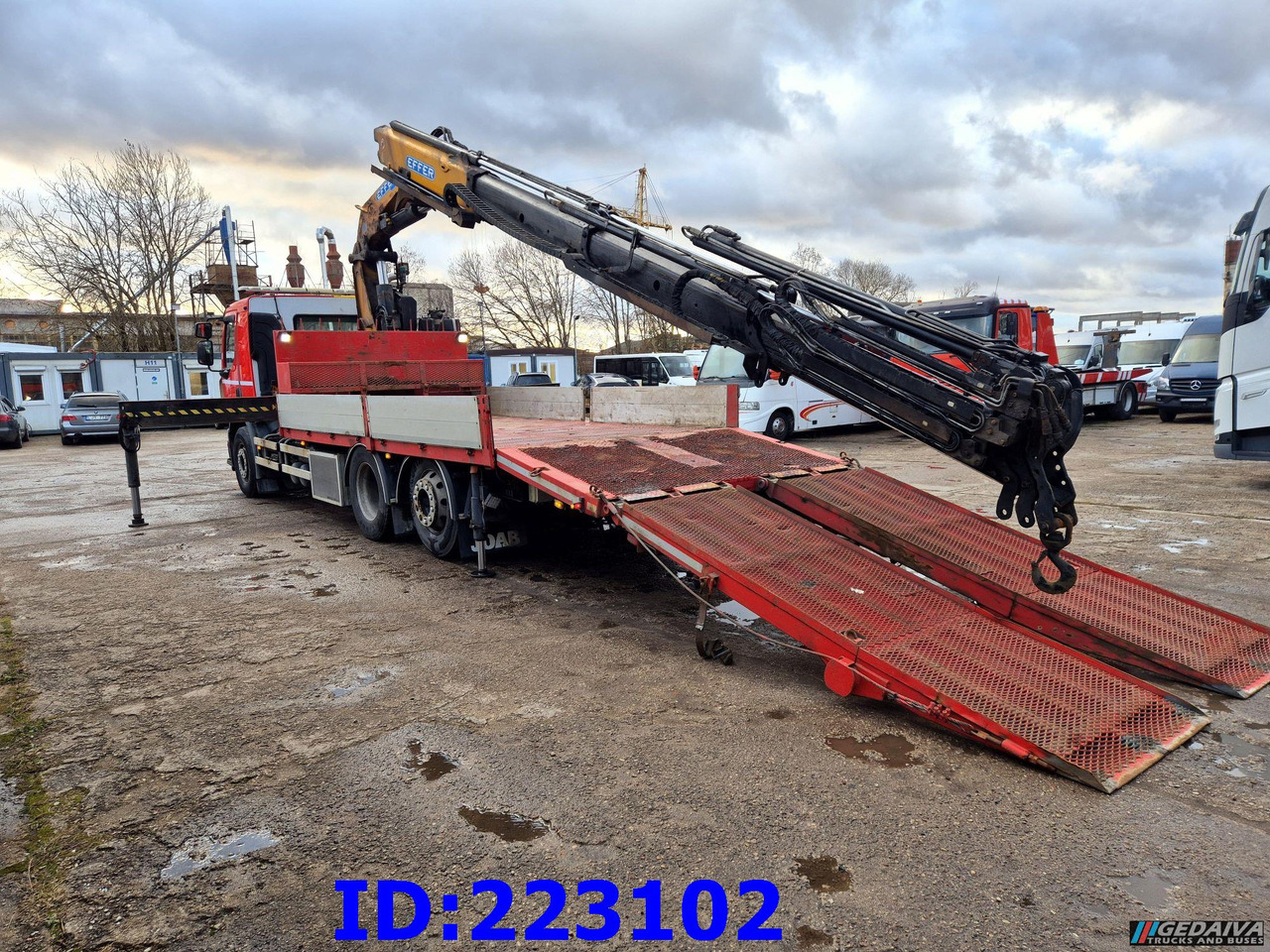 Planbil RENAULT Lander 430.26 6x2  + Crane EFFER 225/5S: bilde 9