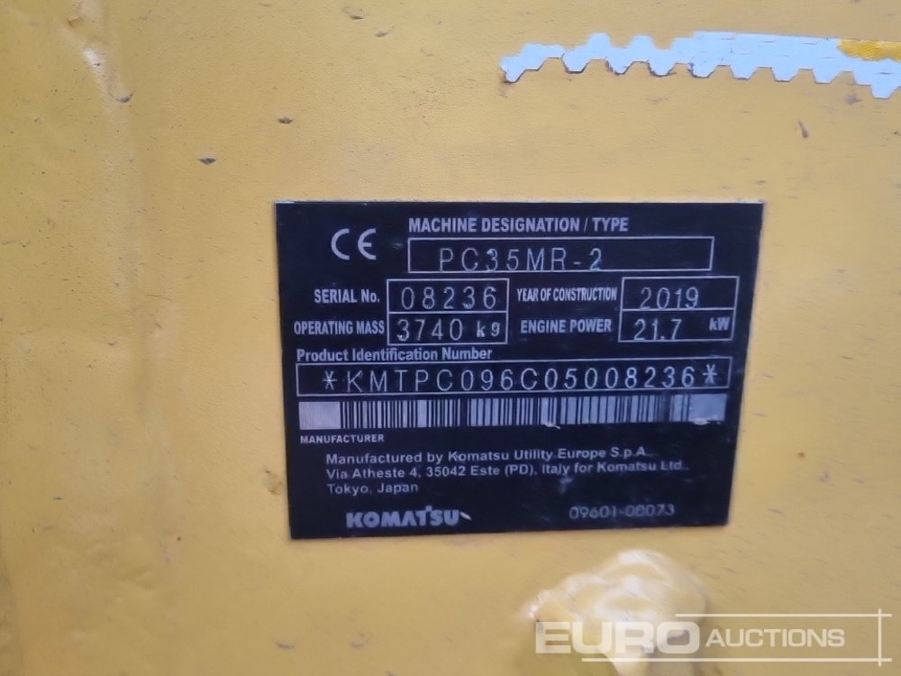 Minigraver Komatsu PC35MR-2: bilde 44